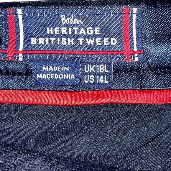 Boden Heritage British Tweed Pencil Skirt 14L Lined Work Career Zip Academia - Picture 5 of 12